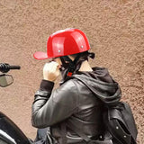Maxbell Personal Motorcycle Half Helmet Open Face for Moped Street Bike Multipurpose Red L