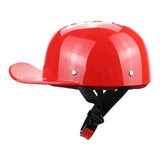 Maxbell Personal Motorcycle Half Helmet Open Face for Moped Street Bike Multipurpose Red XL