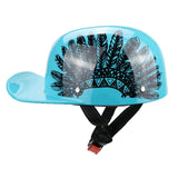 Maxbell Personal Motorcycle Half Helmet Open Face for Moped Street Bike Multipurpose Blue M