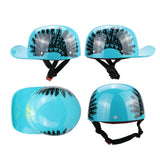 Maxbell Personal Motorcycle Half Helmet Open Face for Moped Street Bike Multipurpose Blue M