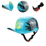 Maxbell Personal Motorcycle Half Helmet Open Face for Moped Street Bike Multipurpose Blue M