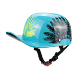 Maxbell Personal Motorcycle Half Helmet Open Face for Moped Street Bike Multipurpose Blue XL