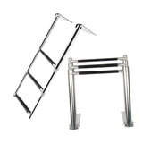 Maxbell Marine Boat Ladder 3 Step Dock Ladder Boating Deck Ladder Telescoping Ladder