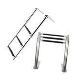 Maxbell Marine Boat Ladder 3 Step Dock Ladder Boating Deck Ladder Telescoping Ladder