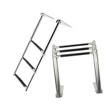 Maxbell Marine Boat Ladder 3 Step Dock Ladder Boating Deck Ladder Telescoping Ladder