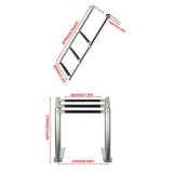 Maxbell Marine Boat Ladder 3 Step Dock Ladder Boating Deck Ladder Telescoping Ladder