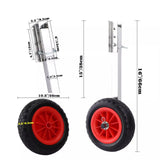 Maxbell 2Pcs Inflatable Boat Launch Wheels for Kayaks Rowboats Sailing Dinghies Variable Angle