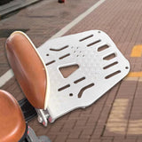 Maxbell Electric Bike Trunk Bracket Backrest Extension Modification Mounting Bracket White