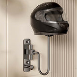 Maxbell Motorcycle Helmet Holder with Hook Adults Wall Hanging Motorbike Helmet Rack Gray