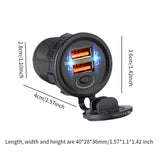 Maxbell Motorcycle USB Charger QC 3.0 Fast Charging Ktuqc for Smartphone Cameras