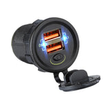 Maxbell Motorcycle USB Charger QC 3.0 Fast Charging Ktuqc for Smartphone Cameras