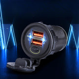 Maxbell Motorcycle USB Charger QC 3.0 Fast Charging Ktuqc for Smartphone Cameras