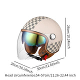 Maxbell Motorcycle Half Helmet 3/4 Shield Sturdy Quick Release Buckle Scooter Helmet S