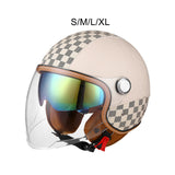 Maxbell Motorcycle Half Helmet 3/4 Shield Sturdy Quick Release Buckle Scooter Helmet S