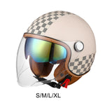 Maxbell Motorcycle Half Helmet 3/4 Shield Sturdy Quick Release Buckle Scooter Helmet S