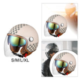 Maxbell Motorcycle Half Helmet 3/4 Shield Sturdy Quick Release Buckle Scooter Helmet S