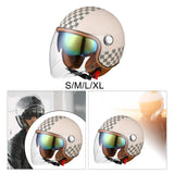 Maxbell Motorcycle Half Helmet 3/4 Shield Sturdy Quick Release Buckle Scooter Helmet S