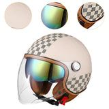 Maxbell Motorcycle Half Helmet 3/4 Shield Sturdy Quick Release Buckle Scooter Helmet S