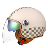 Maxbell Motorcycle Half Helmet 3/4 Shield Sturdy Quick Release Buckle Scooter Helmet S
