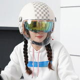 Maxbell Motorcycle Half Helmet 3/4 Shield Sturdy Quick Release Buckle Scooter Helmet S