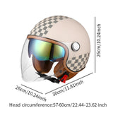 Maxbell Motorcycle Half Helmet 3/4 Shield Sturdy Quick Release Buckle Scooter Helmet M