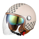 Maxbell Motorcycle Half Helmet 3/4 Shield Sturdy Quick Release Buckle Scooter Helmet M