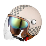 Maxbell Motorcycle Half Helmet 3/4 Shield Sturdy Quick Release Buckle Scooter Helmet M