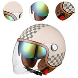 Maxbell Motorcycle Half Helmet 3/4 Shield Sturdy Quick Release Buckle Scooter Helmet M