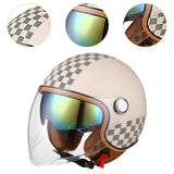 Maxbell Motorcycle Half Helmet 3/4 Shield Sturdy Quick Release Buckle Scooter Helmet L