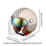 Maxbell Motorcycle Half Helmet 3/4 Shield Sturdy Quick Release Buckle Scooter Helmet XL