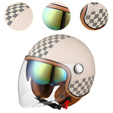 Maxbell Motorcycle Half Helmet 3/4 Shield Sturdy Quick Release Buckle Scooter Helmet XL
