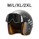 Maxbell Adult Motorcycle 3/4 Open Face Helmet for ATV Moped Scooter Motocross Helmet M