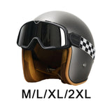 Maxbell Adult Motorcycle 3/4 Open Face Helmet for ATV Moped Scooter Motocross Helmet M