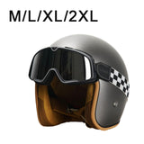 Maxbell Adult Motorcycle 3/4 Open Face Helmet for ATV Moped Scooter Motocross Helmet M