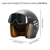 Maxbell Adult Motorcycle 3/4 Open Face Helmet for ATV Moped Scooter Motocross Helmet XL