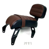 Maxbell Motorcycle Rear Passenger Seat Easily Install Accessories Motorbike Seat Pad Brown