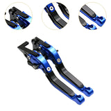 Maxbell Folding Clutch Levers Brake Handles for Bajaj Pulsar 200 RS Dominar 400 Blue Black