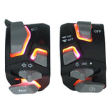 Maxbell 2x LED Motorcycle Handlebar Switch Assembly for 22mm Handlebars for Niu with Red Led Light