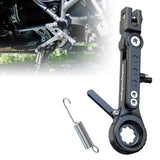 Maxbell Adjustable Motorcycle Foot Side Support Stand Aluminum Alloy Sturdy Black