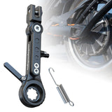 Maxbell Adjustable Motorcycle Foot Side Support Stand Aluminum Alloy Sturdy Black