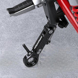 Maxbell Adjustable Motorcycle Foot Side Support Stand Aluminum Alloy Sturdy Black