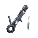 Maxbell Adjustable Motorcycle Foot Side Support Stand Aluminum Alloy Sturdy Black