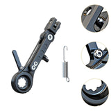 Maxbell Adjustable Motorcycle Foot Side Support Stand Aluminum Alloy Sturdy Black