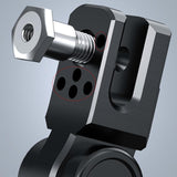 Maxbell Adjustable Motorcycle Foot Side Support Stand Aluminum Alloy Sturdy Black