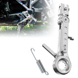 Maxbell Adjustable Motorcycle Foot Side Support Stand Aluminum Alloy Sturdy Silvery