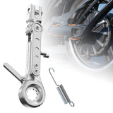 Maxbell Adjustable Motorcycle Foot Side Support Stand Aluminum Alloy Sturdy Silvery