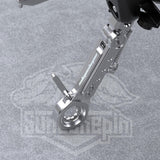 Maxbell Adjustable Motorcycle Foot Side Support Stand Aluminum Alloy Sturdy Silvery
