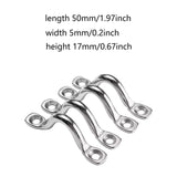 4x 5mm Deck Loop Eye Straps Versatile Stainless Steel for Sailing Bocks