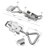 Maxbell Boat Locker Anti Rattle Latch Fastener Parts for Boating Marine Outdoor 14.5cm withLockHole
