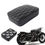 Maxbell Leather Pillion Pad Pillion Passenger Pad Seat for Harley Replace Parts Rhombic